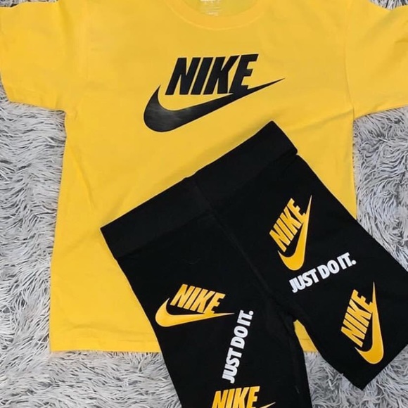 yellow nike set